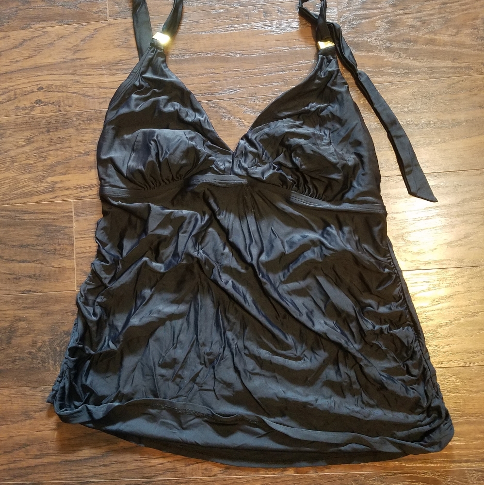 Black Maternity Swim Tankini Top